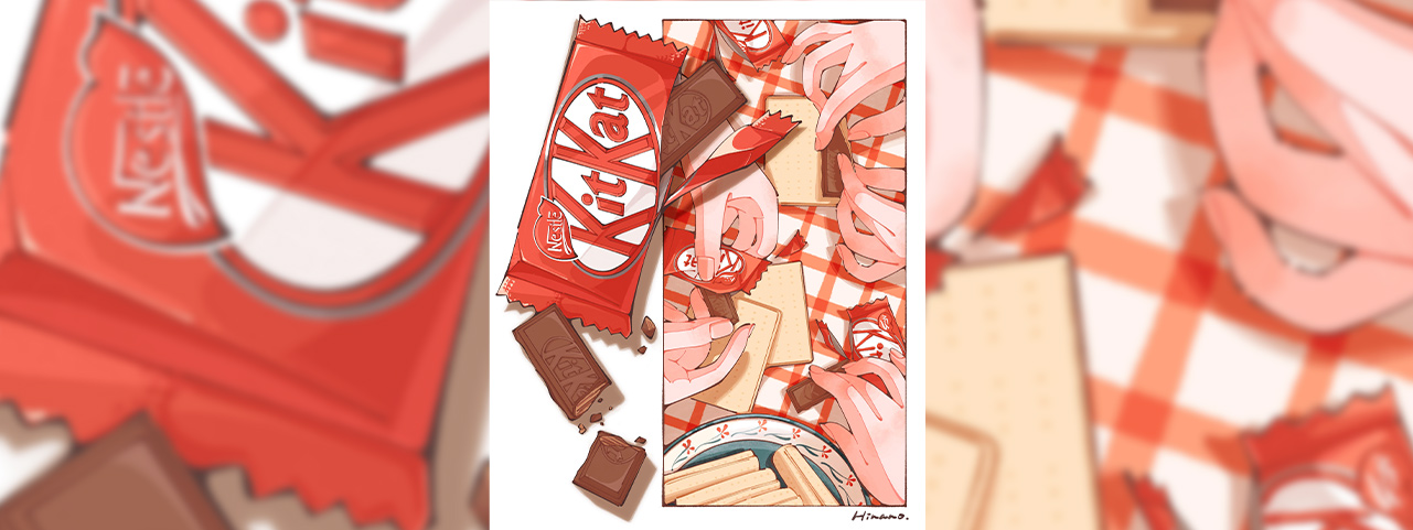 KitKat『贈ろうキットカード』<br>カードイラスト